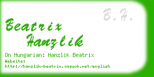 beatrix hanzlik business card